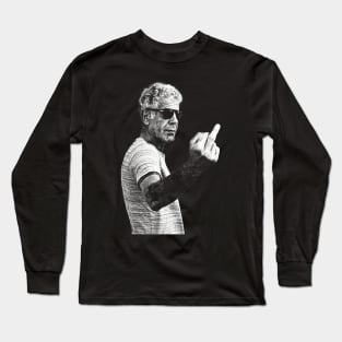Anthony Bourdain Best Seller Middle Finger Long Sleeve T-Shirt